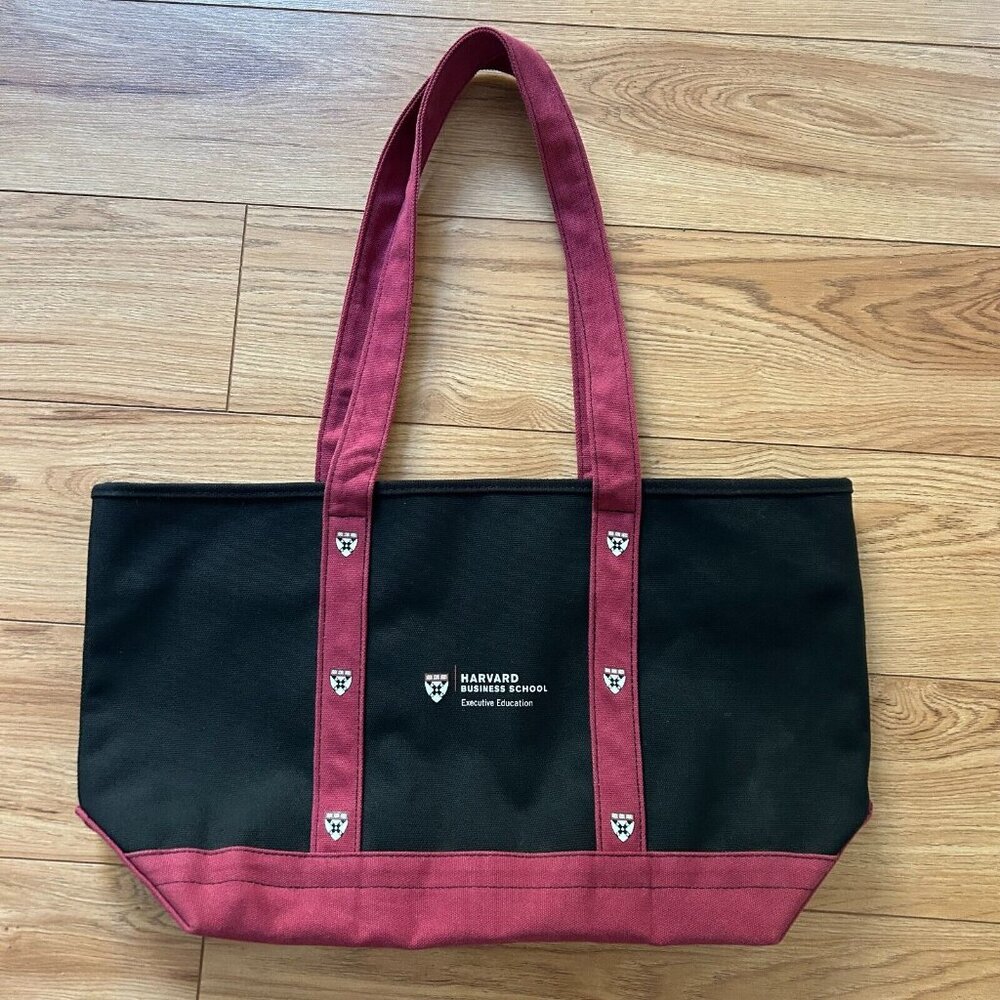 ⚫ Harvard Business School Zippered Tote Bag Ivy League Executive Education EUC